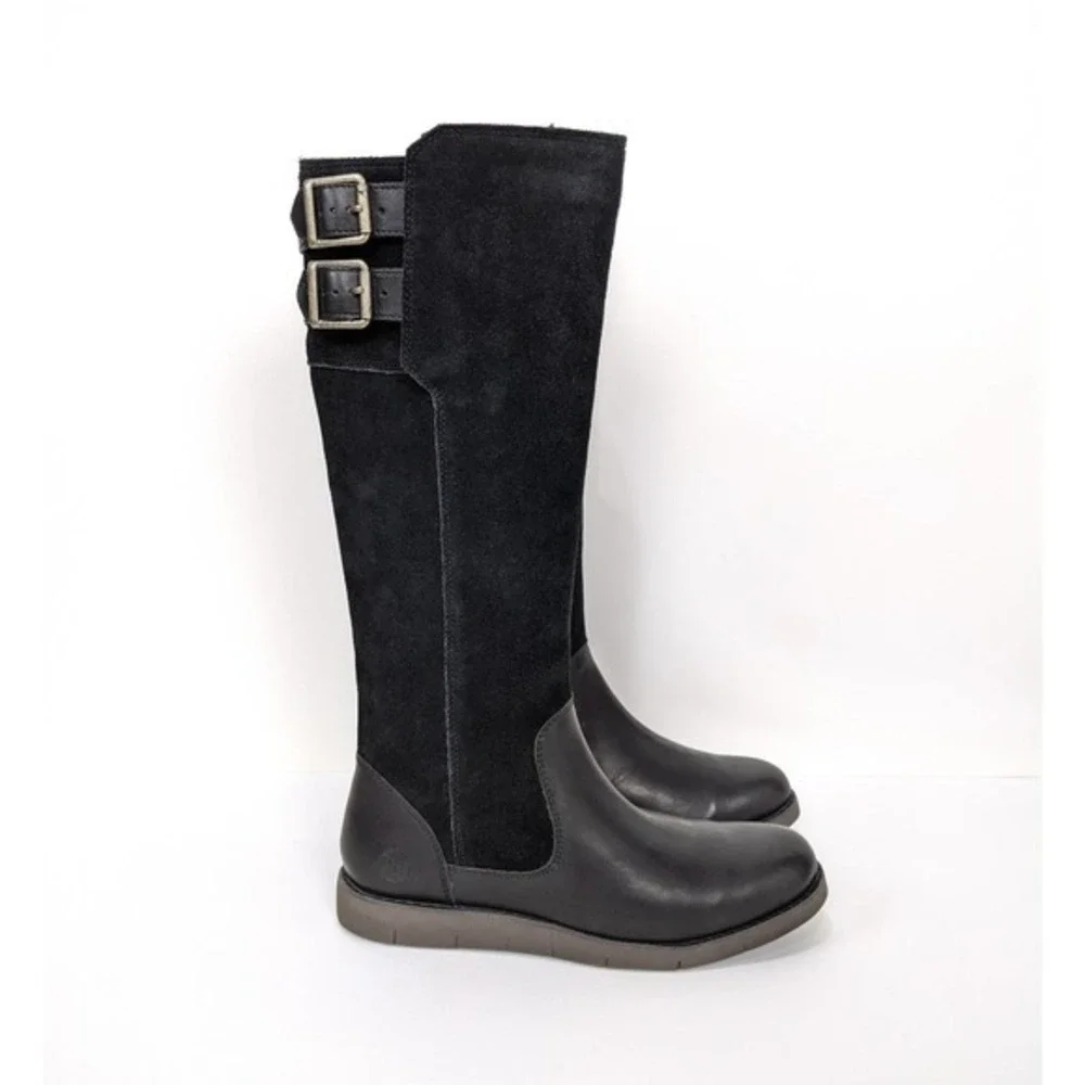 Timberland Size 6 Womens Lakeville Suede Tall Boot In Black